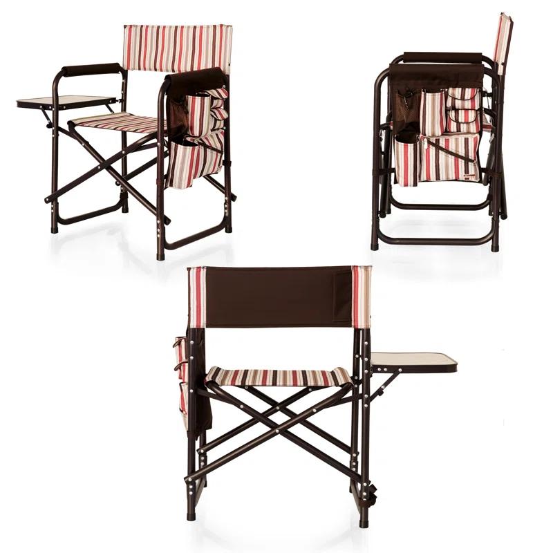 Picnic Time Sports Outdoor Portable Camp Chair with Side Table