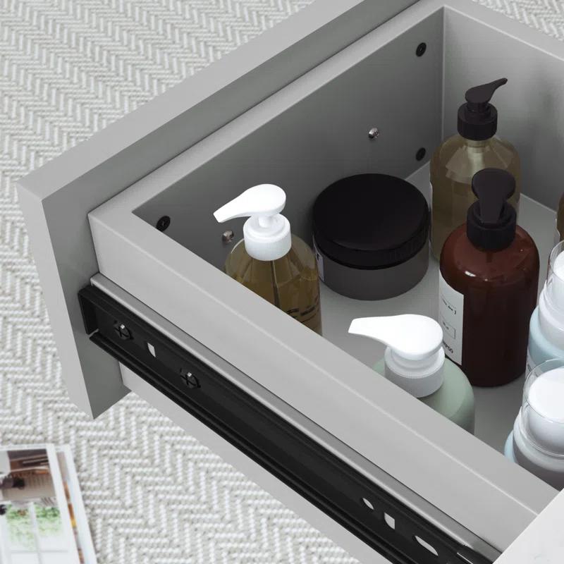 Poitra 48'' Single Bathroom Vanity with Engineered Marble Top