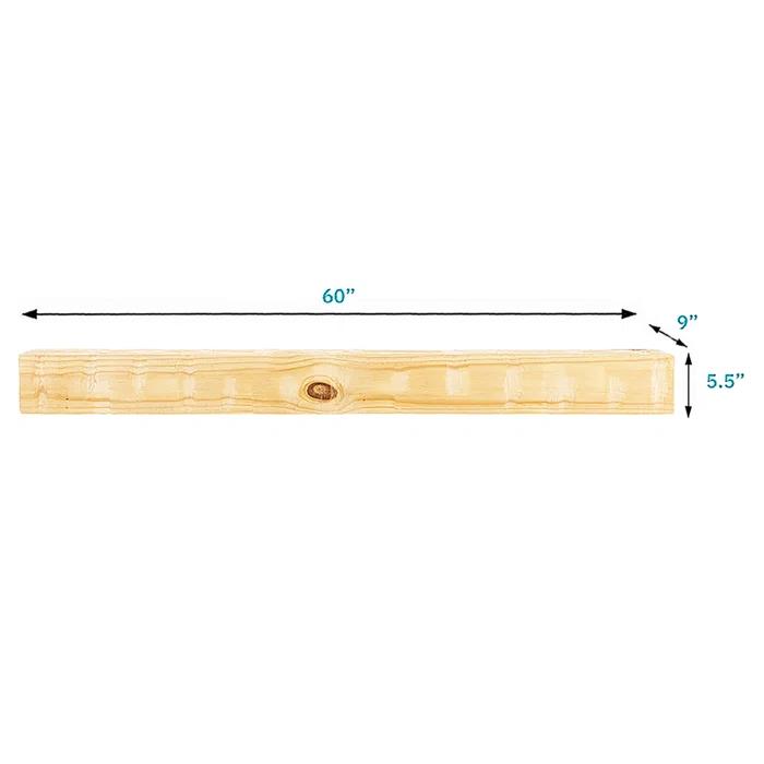 Mantel Directs Country Living Wood Fireplace Mantel Shelf - Bodie Rustic Hand Distressed Pine With Worn, Reclaimed Log Look; For Fireplaces, Hearths & Décor