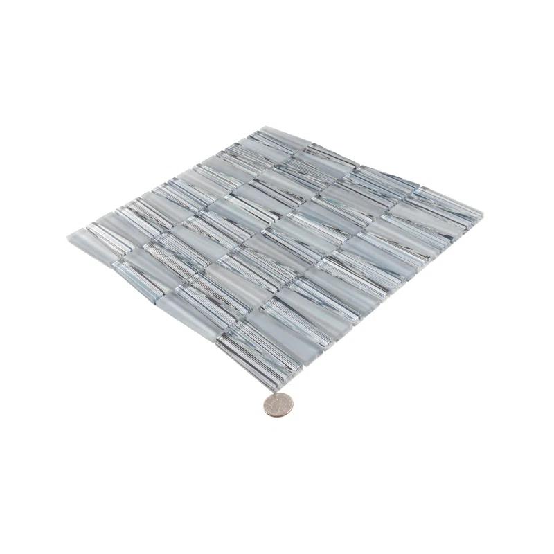 Apollo Tile 12"X12.9" Triangle Glass Mosaic Tile