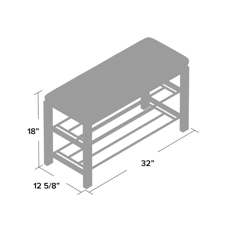 Winston Porter Kolten Faux Leather Upholstered Storage Bench