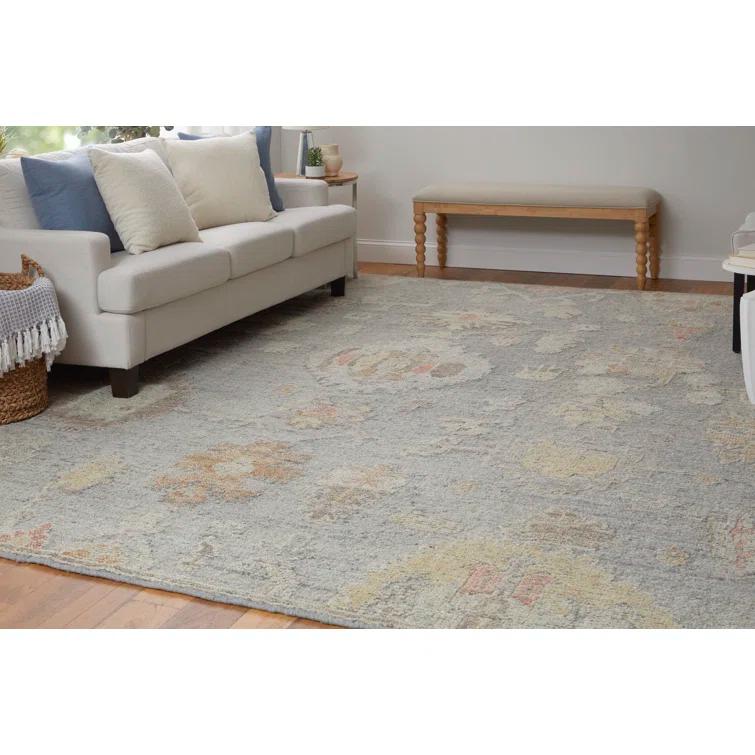 Grafton Transitional Floral & Botanical Blue/Gray/Yellow Area Rug