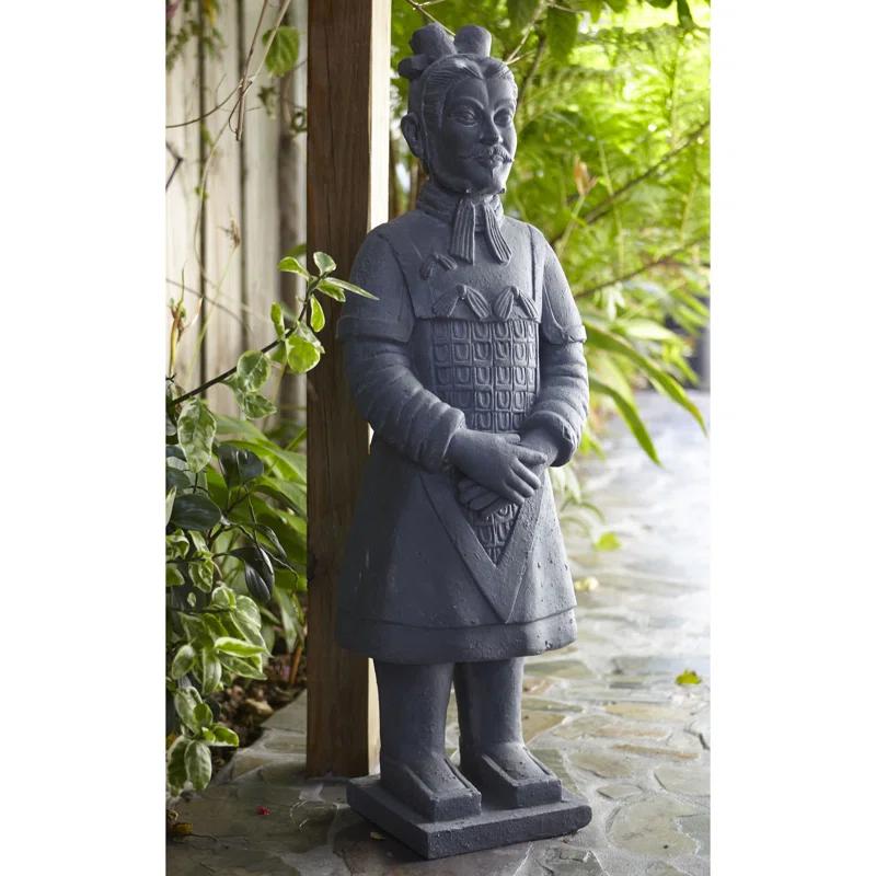 Arlmont & Co. Atas Warrior Weather Resistant Stone Garden Statue