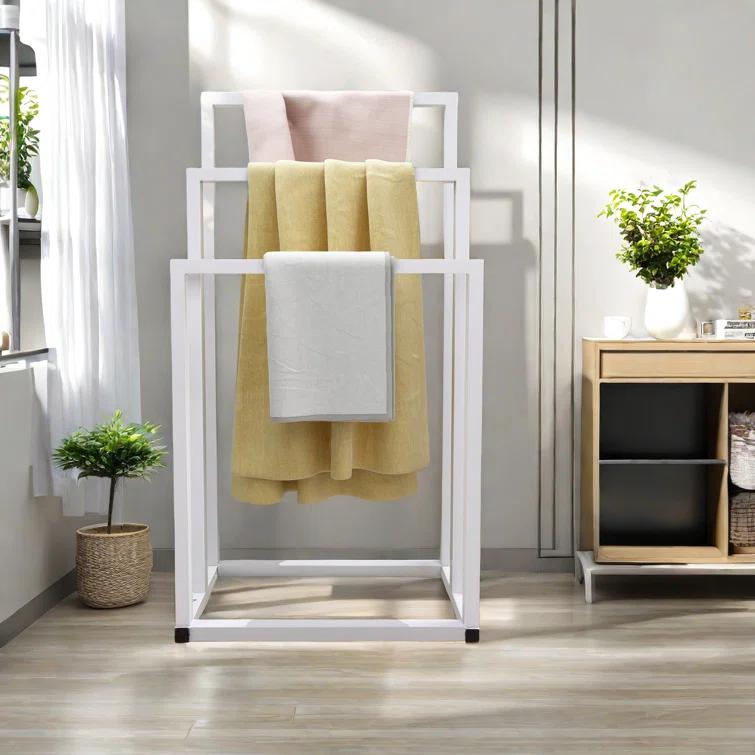 Metal Freestanding Towel Rack 3 Tiers Hand Towel Holder Organizer For Bathroom Accessories