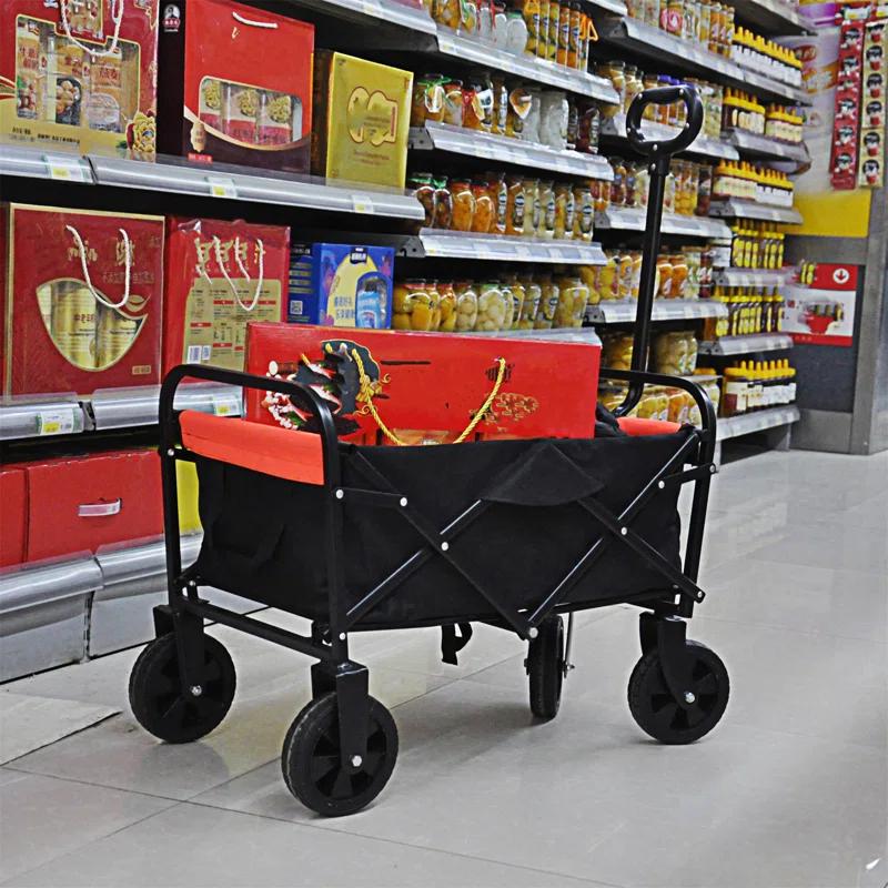 Mini Folding Wagon Garden Shopping Beach Cart