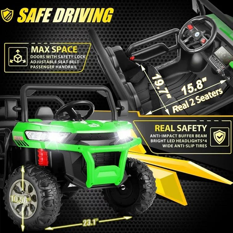 Himimi Delia Himimi 24 Voltage  Ride On Dump Truck, 2 Seater Kids UTV with Electric Dump Bed, Remote Control