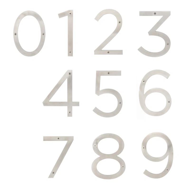 Barton Barton 6-Inch Floating Mount Steel House Number for Address Sign (Black)
