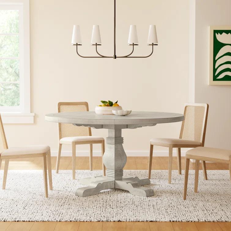 Kinston Solid Wood Pedestal Dining Table