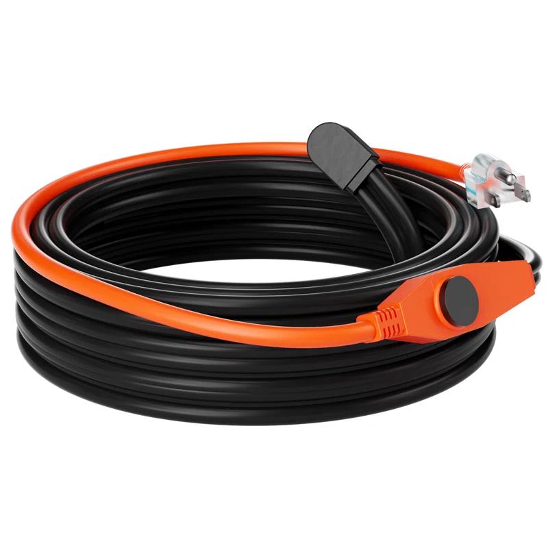 VEVOR Pipe Heating Cable 30FT 7W/FT Heat Tape for Pipes with Built-in Thermostat