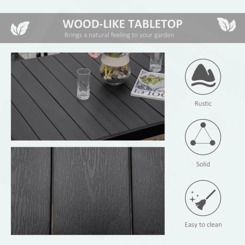 Outsunny Rectangular Outdoor Dining Table