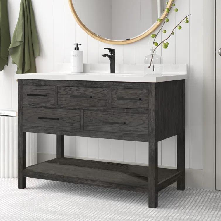 Ari Kitchen & Bath Betty 42'' Single Bathroom Vanity with Quartz Top