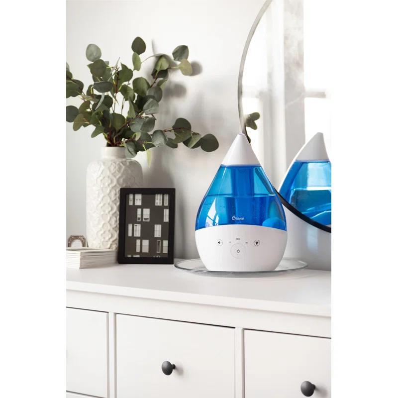 Crane USA Drop 2.0 , 4-in-1 Cool-Mist Humidifier with Aroma Tray & Sound Machine