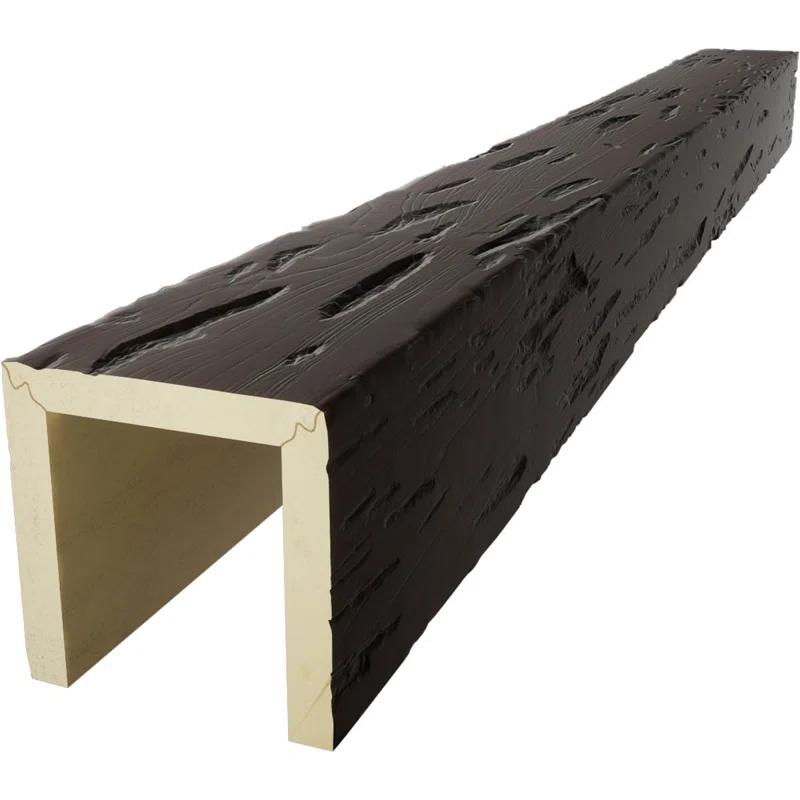Ekena Millwork Pecky Cypress Endurathane Faux Wood 3-Sided Ceiling Beam (U-beam)