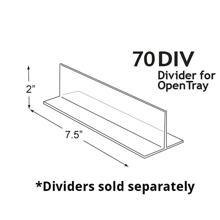 Azar Displays 12" W Open Tray for Pegboard or Slatwall, 2-Pack (Set of 2)