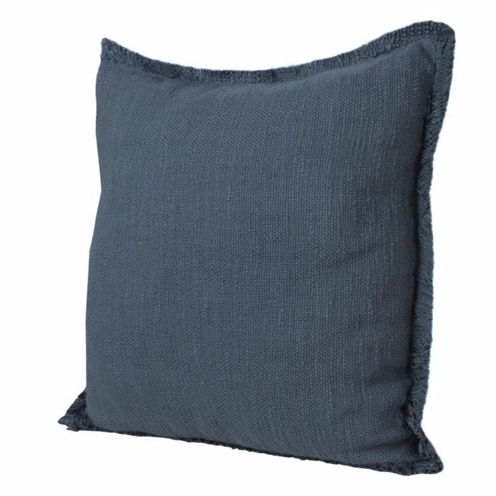 Anaya Fringed Feather Throw Pillow