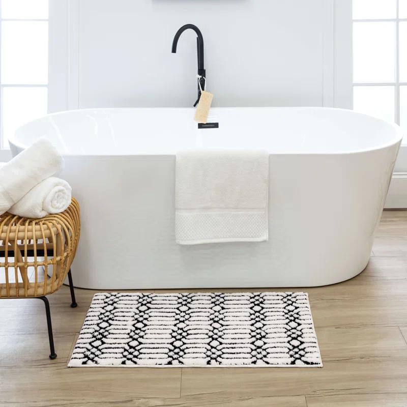 Mohawk Home Linkage Casual Geometric Polyester Machine Washable Knitted Bath Mat