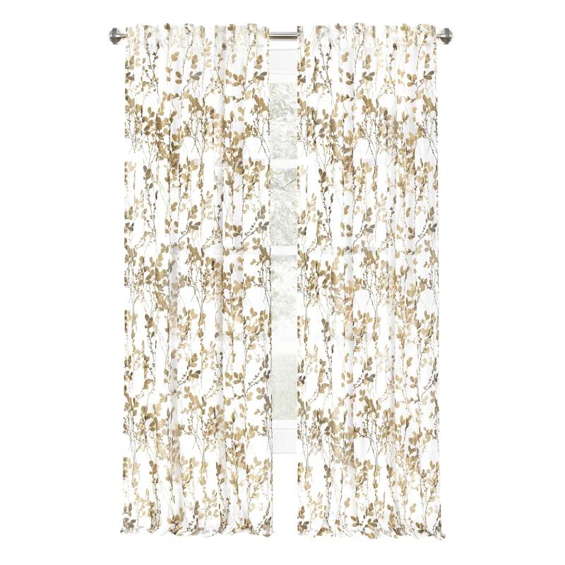Red Barrel Studio® Molineux Polyester Semi Sheer Curtain Single Panel