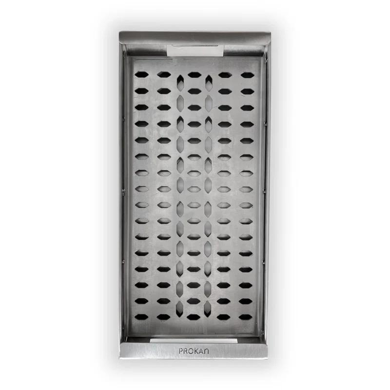 Prokan Prokan 6.83'' W x 14.7'' D Stainless Steel Charcoal Tray