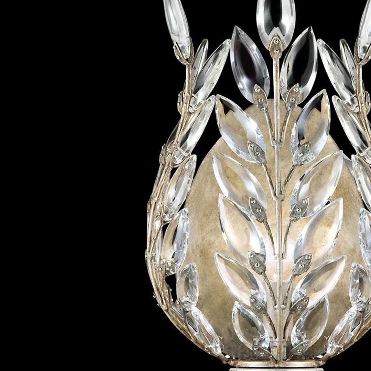 Crystal Laurel Flush Mounted Sconce