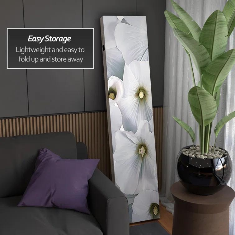 Red Lantern 6 ft. Tall Floral Double Sided Room Divider, 71 inches high and 3 Panels wide