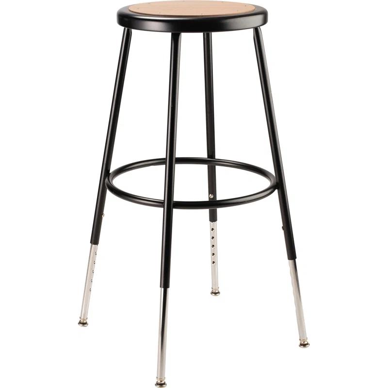 National Public Seating Adjustable Height Ergonomic Lab Stool with Footring