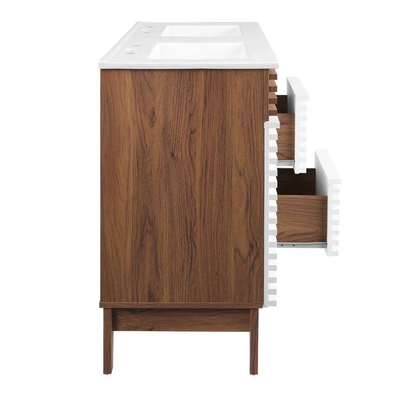 Trio Supply House Modway Render 48" Double Sink Bathroom Vanity