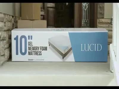 Lucid Comfort Collection 2" Zoned Lavender Memory Foam Mattress Topper