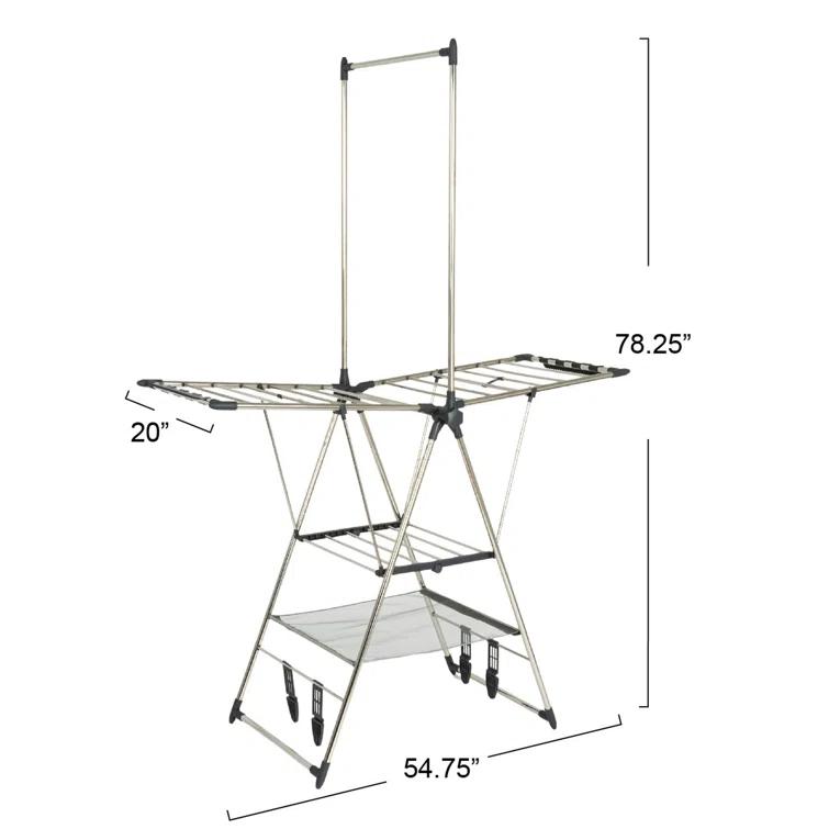 Household Essentials Steel Foldable Standard Drying Rack