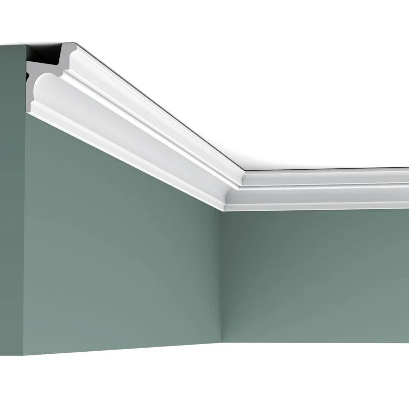 1-5/8 in x 2-1/8 in x 78-3/4 in Primed White Plain Polyurethane Crown Moulding (Set of 2)