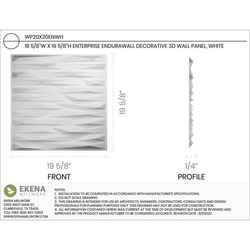 Ekena Millwork Enterprise EnduraWall Decorative 3D Wall Panel