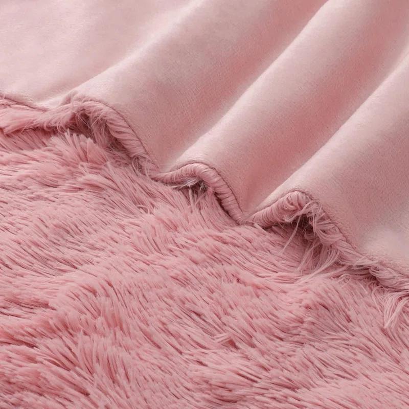 Kate Aurora Kate Aurora Regal Luxe Oversized Ultra Soft & Fuzzy Lined Accent Throw Blanket-50Wx70L In.-Beige