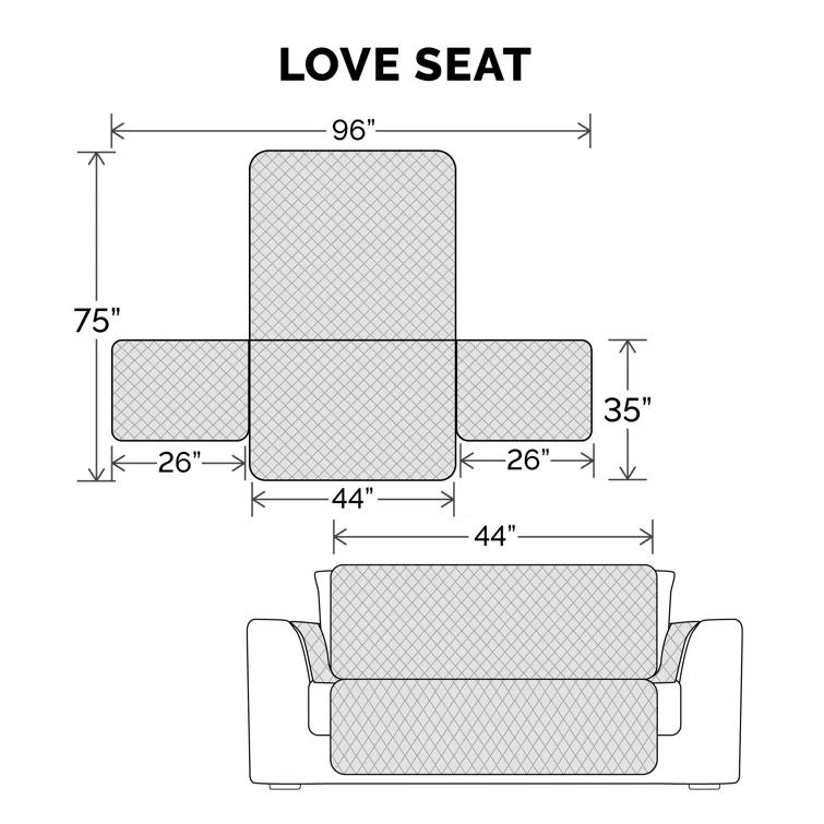 FurHaven Reversible Water-Resistant Small Sofa Loveseat Cover Furniture Protector