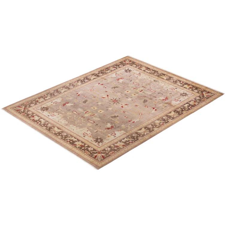 Isabelline Sarria One-of-a-Kind 9' 4" X 12' 2" 2000s Wool Area Rug in Beige
