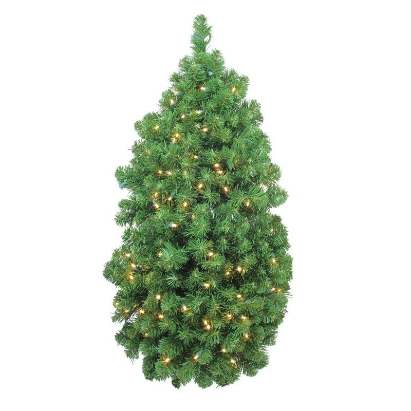 Northlight Seasonal 36" Green Pre-Lit Pine Artificial Christmas Column Swag - Warm White Led Lights