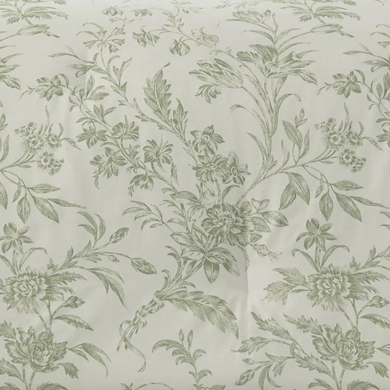 Laura Ashley Laura Ashley Natalie Green Cotton Bonus Duvet Cover Set