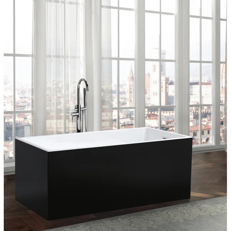 Bellaterra Home BA6813BL Toulouse 59.1'' x 29.5'' Freestanding Soaking Acrylic Bathtub