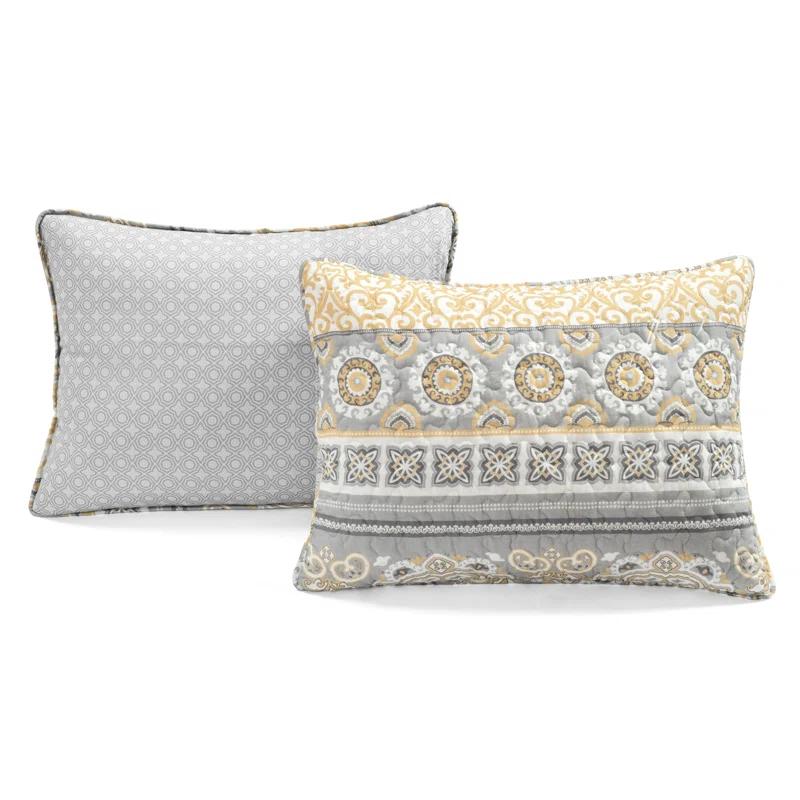Lush Decor Nesco Navy 320 TC Reversible Modern & Contemporary 3 Piece Quilt Set