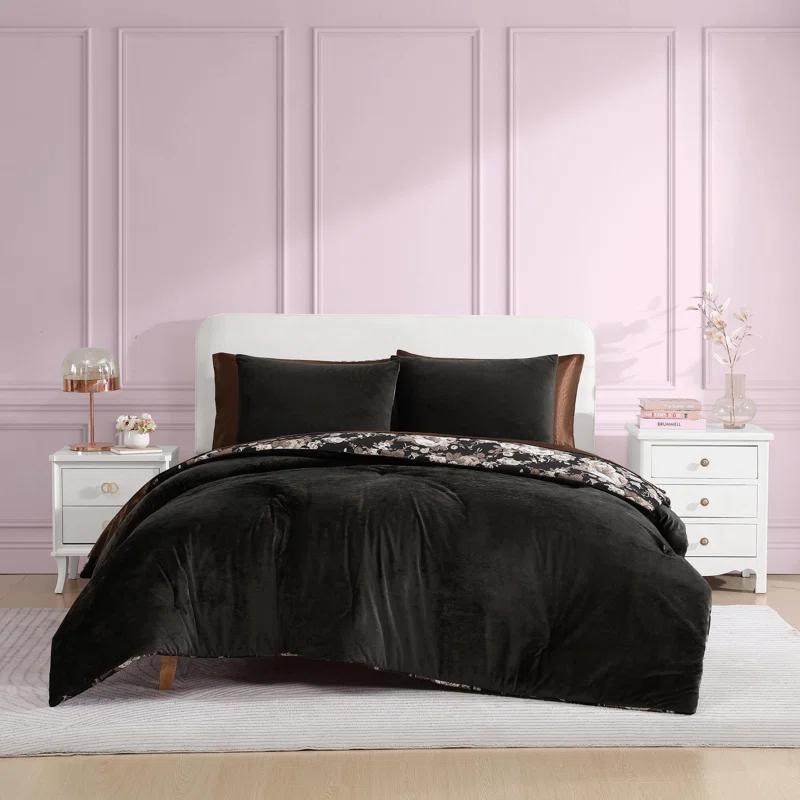 Betsey Johnson Betsey Johnson Solid Reversible Comforter Set