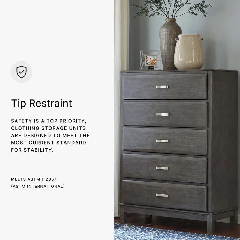 Red Barrel Studio® Wasdale 36.5'' W 5 - Drawer Dresser