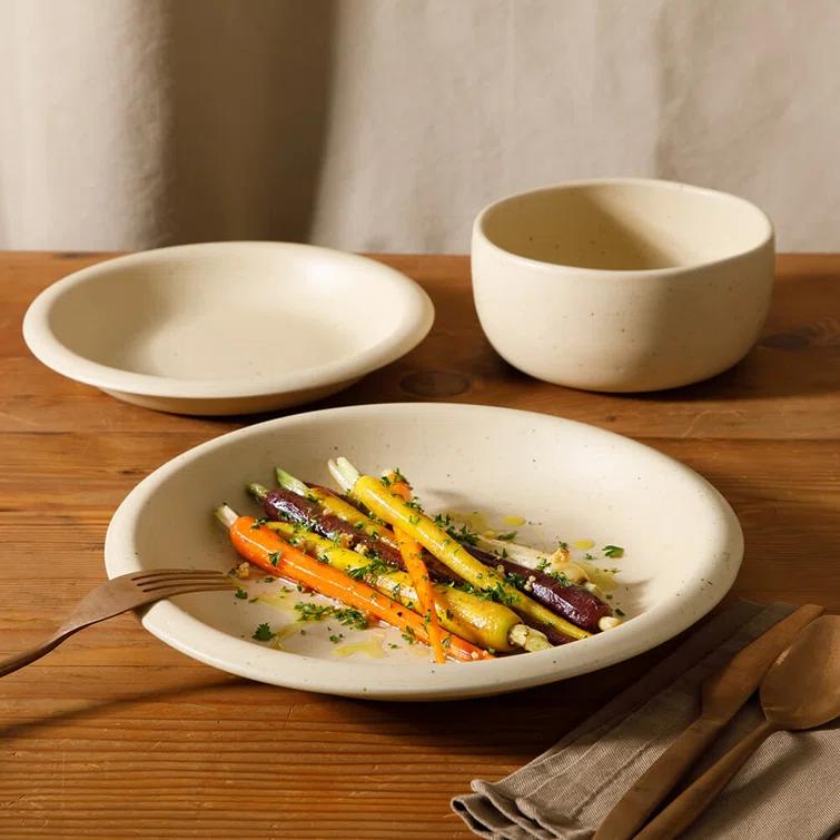 bloomhouse Bloomhouse Corsica Clay 12 Piece Stoneware Reactive Glaze Dinnerware Set