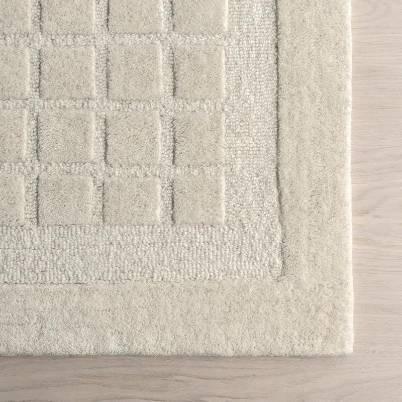 Latitude Run® Fritz Checkered Wool Area Rug