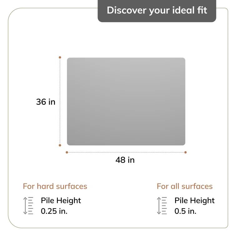 Anji Mountain Tabriz Carpet Straight Rectangular Chair Mat