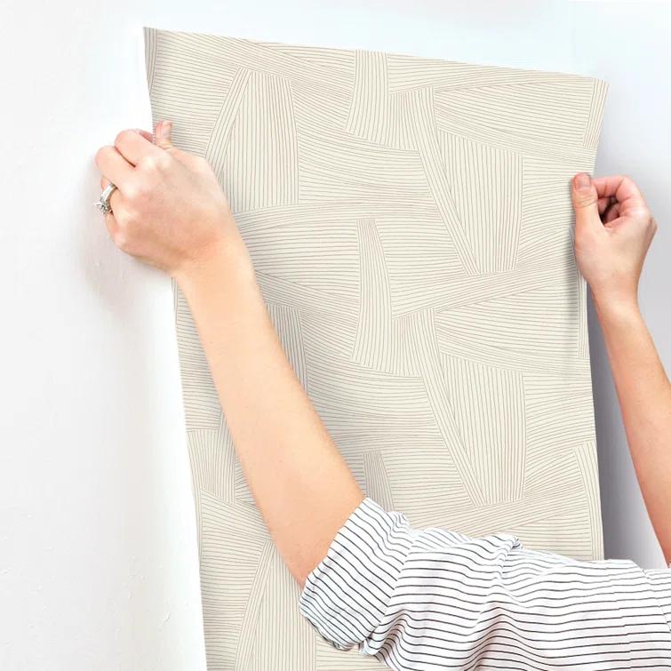 A-Street Prints Reid Black Woven Geometric Wallpaper | Perigold