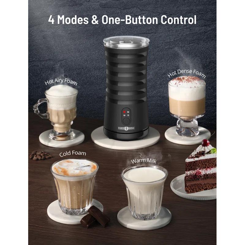 Paris-Rhône Milk Frother, Paris Rhône Milk Frother And Steamer For Hot And Cold Foam, 4-in-1 Electric Milk Frother For Coffee, Quiet Milk Steamer With Auto Shut Off, Milk Warmer For Latte, Cappuccino, Macchiato