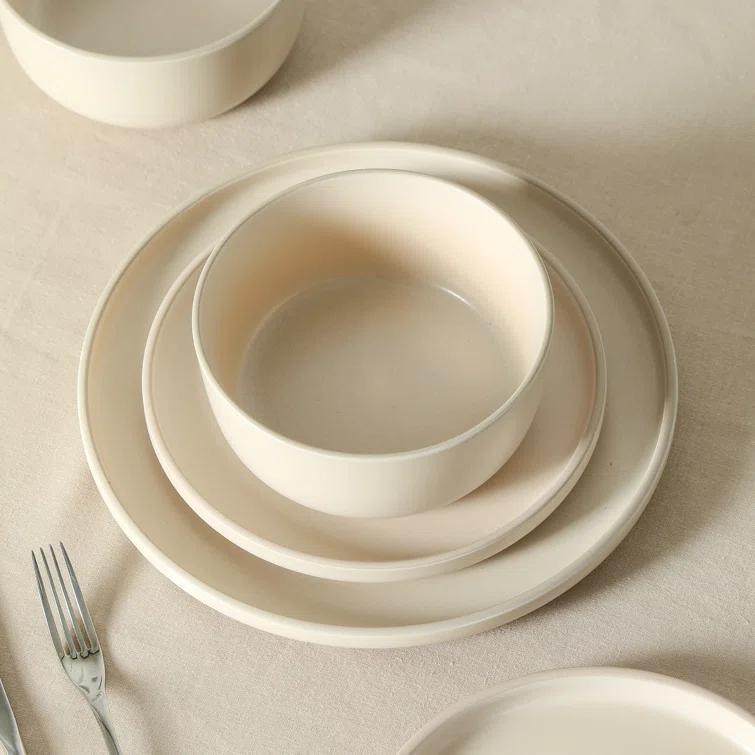 Earth & Clay Amber 24-Piece Dinnerware Set Stoneware