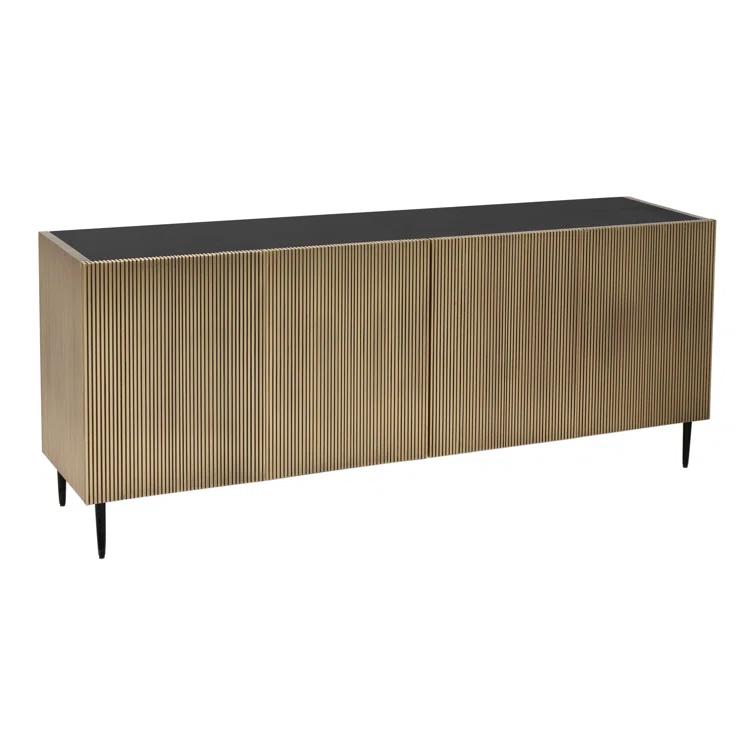 Brogan 72'' Antique Brass Mango Wood Sideboard