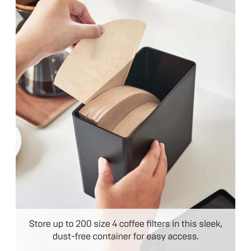 Yamazaki Home Coffee Filter Case, Polypropylene, Lid