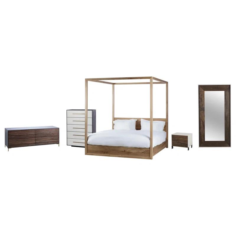Thomas Bina Upholstered Canopy Bed