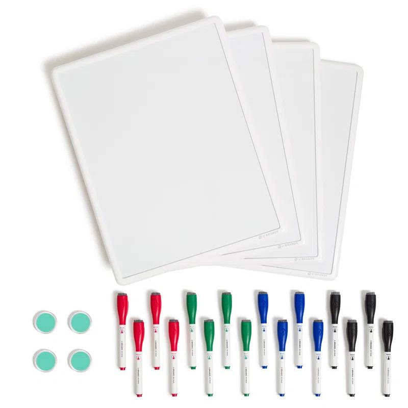U Brands Freestanding Steel Magnetic Mini - Up To 2' Whiteboard
