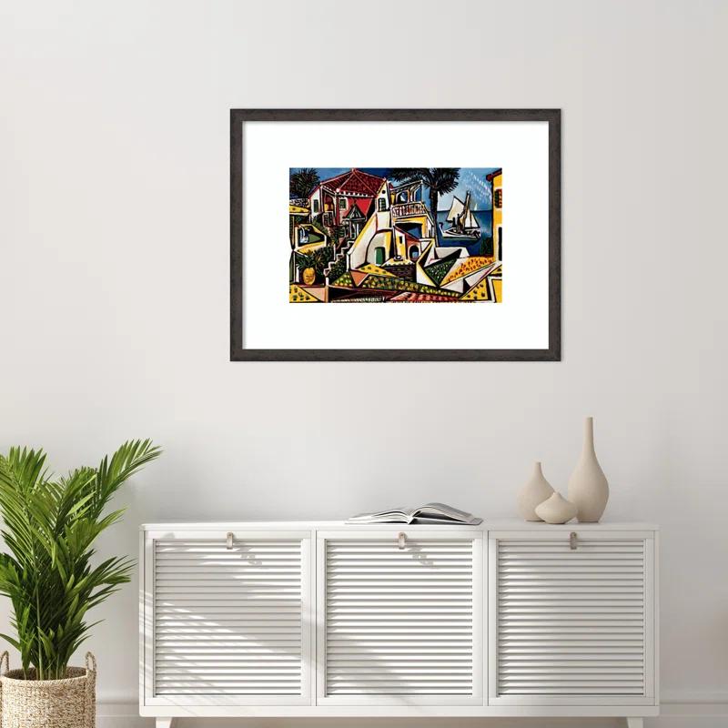 Amanti Fine Art Paysage Mediterranean by Pablo Picasso Solid Wood Custom Framed Wall Art Print